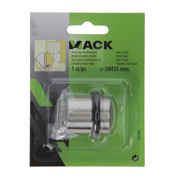 Load image into Gallery viewer, Mack 1047636 - deurstop cilindermodel inox look ø 30h35 mm 1 st pc | 6 stuks