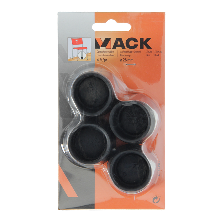 Load image into Gallery viewer, Mack 1047730 - opsteekdop rubber zwart ø 28 mm 4 st pcs | 6 stuks