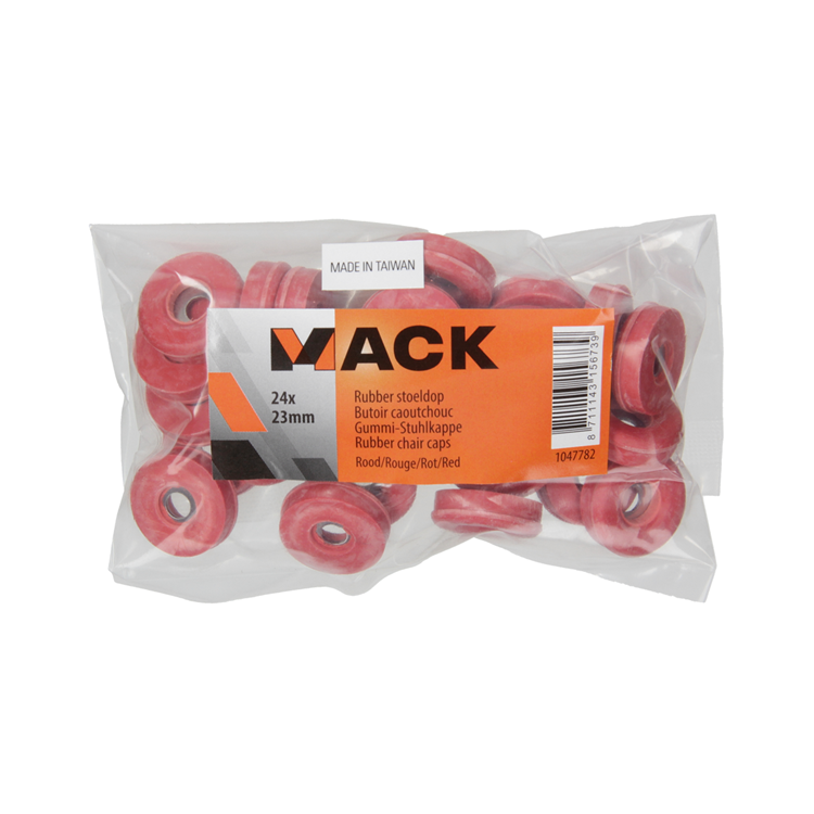 Afbeelding laden in galerijviewer, Mack 1047782 - stoeldop rubber rood ø 23 mm 24 st pcs | 6 stuks