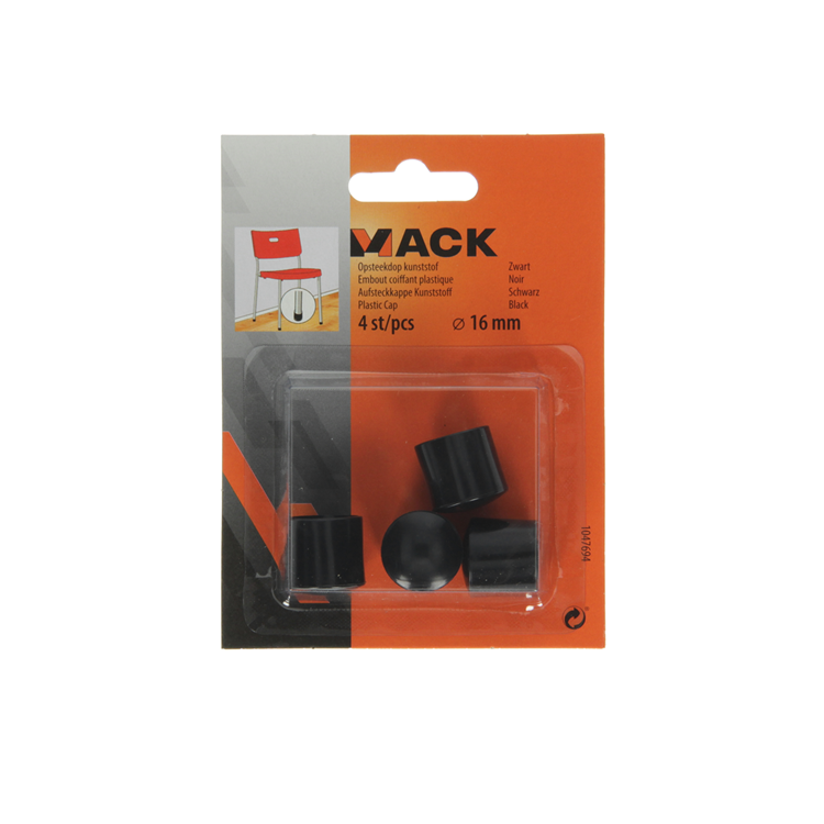 Load image into Gallery viewer, Mack 1047694 - opsteekdop kunststof zwart ø 16 mm 4 st pcs | 6 stuks