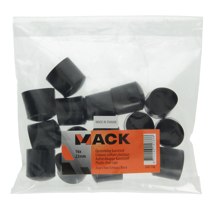 Load image into Gallery viewer, Mack 1047746 - opsteekdop kunststof zwart ø 22 mm 16 st pcs | 6 stuks