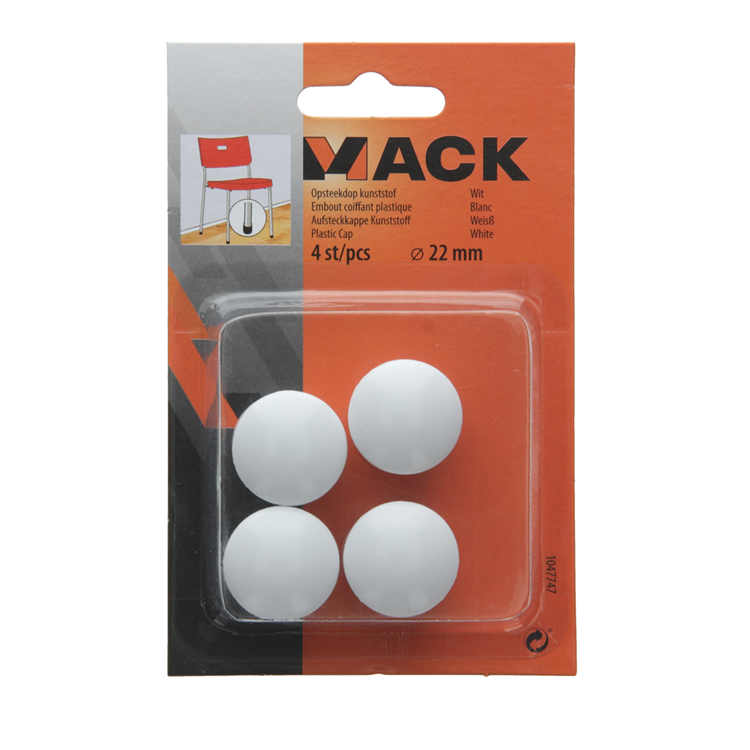 Load image into Gallery viewer, Mack 1047747 - opsteekdop kunststof wit ø 22 mm 4 st pcs | 6 stuks