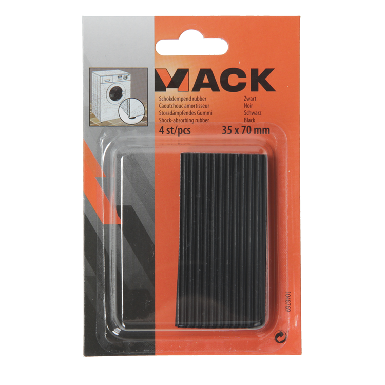 Load image into Gallery viewer, Mack 1048769 - schokdempend rubber zwart 35 x 70 mm 4 st pcs | 6 stuks