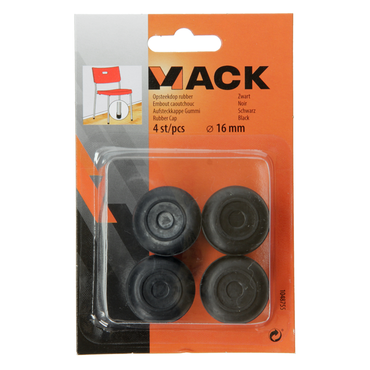 Load image into Gallery viewer, Mack 1048755 - opsteekdop rubber zwart ø 16 mm 4 st pcs | 6 stuks