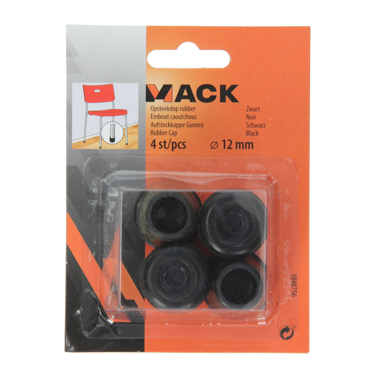 Load image into Gallery viewer, Mack 1048756 - opsteekdop rubber zwart ø 12 mm 4 st pcs | 6 stuks