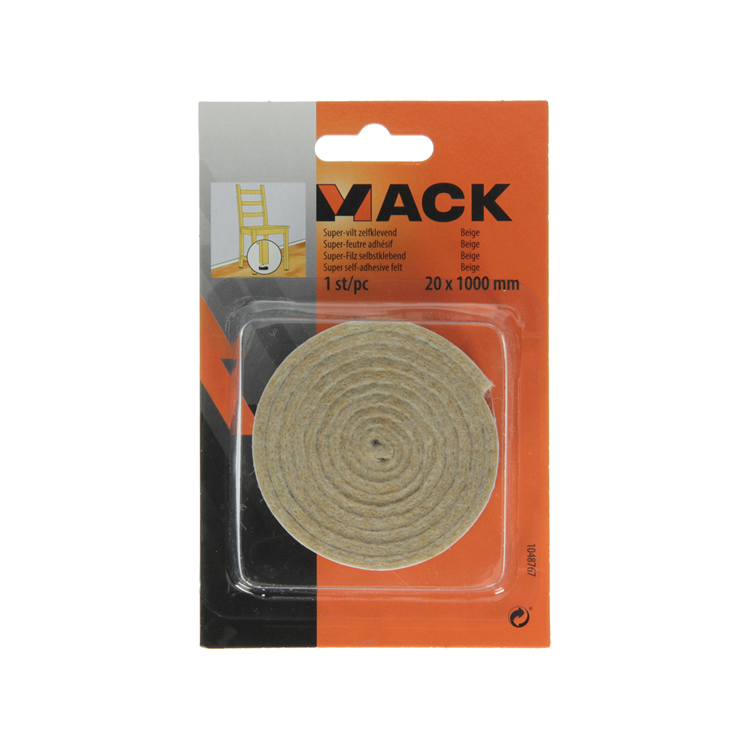Load image into Gallery viewer, Mack 1048767 - super-vilt zelfklevend beige 20 x 1000 mm 1 st pc | 6 stuks