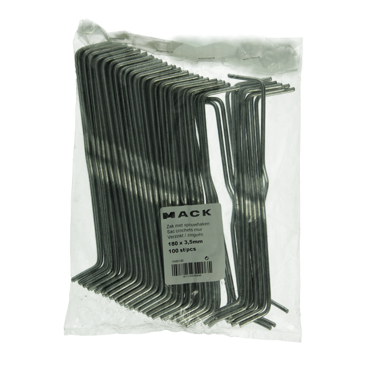 Load image into Gallery viewer, Mack 1049740 - zak met 100st spouwhaken verzinkt 180 x 3,5 | 5 stuks