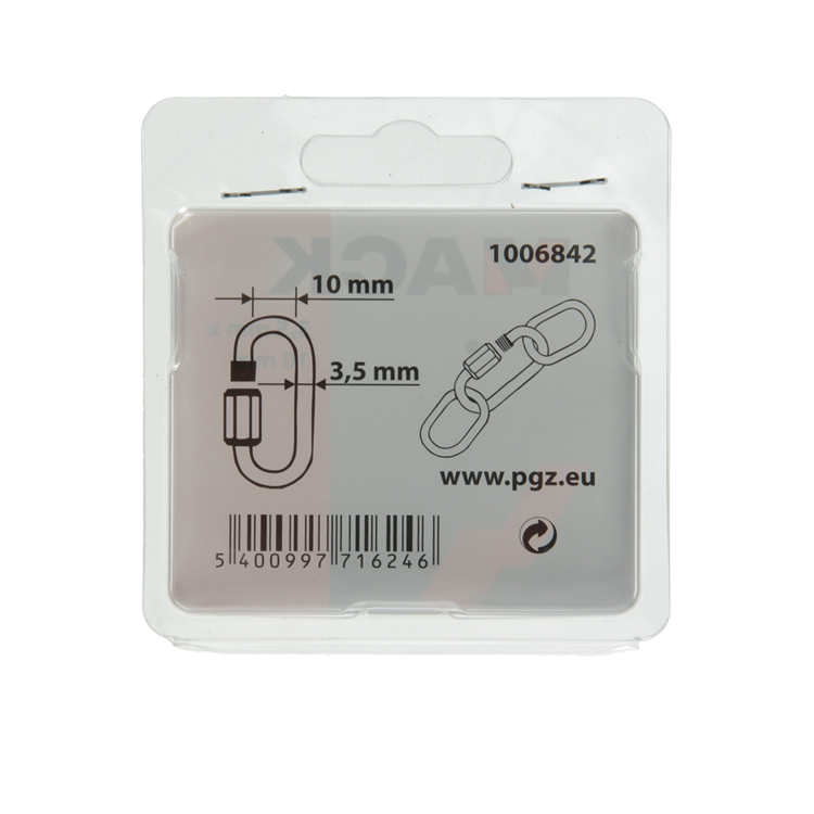 Load image into Gallery viewer, Mack 1006842 - 2 loze schakels verzinkt+moer bl 3,5mm | 5 stuks