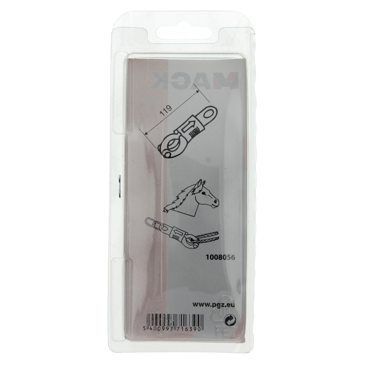 Load image into Gallery viewer, Mack 1006857 - 1 paniekhaak met draaioogverzinkt 100mm bl | 5 stuks