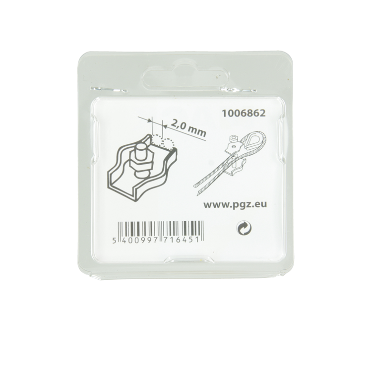 Load image into Gallery viewer, Mack 1006862 - 2 staaldraadklemmen simplex verzinkt 2mm bl | 5 stuks