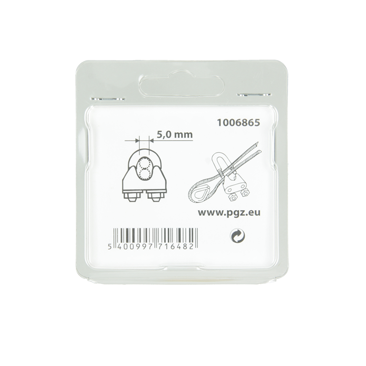 Load image into Gallery viewer, Mack 1006865 - 4 staaldraadklemmen crosby verzinkt 5mm bl | 5 stuks