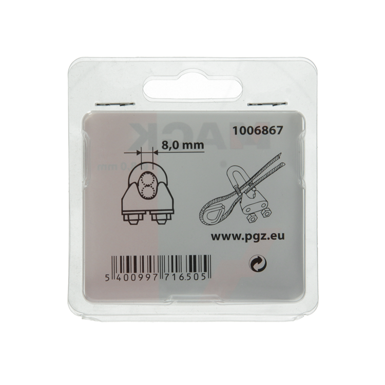 Load image into Gallery viewer, Mack 1006867 - 2 staaldraadklemmen crosby verzinkt 8mm bl | 5 stuks