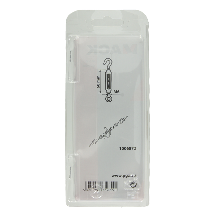 Load image into Gallery viewer, Mack 1006872 - 2 spanners: oog + haak verzinkt m6x60mm bl | 5 stuks