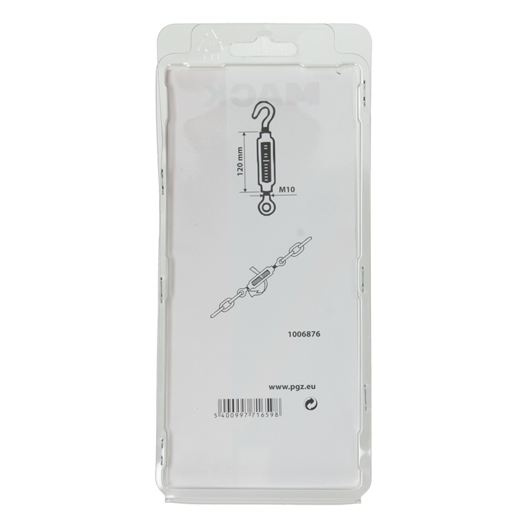 Load image into Gallery viewer, Mack 1006876 - 1 spanner: oog + haak verzinkt m10x120mm bl | 3 stuks