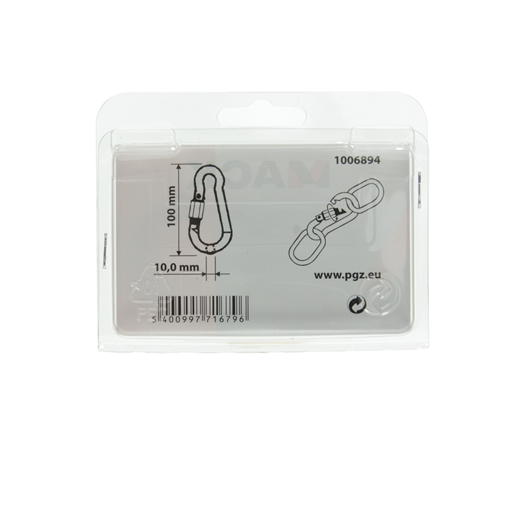 Load image into Gallery viewer, Mack 1006894 - 1 karabijnhaak+borgsl. verzinkt 10mm bl | 5 stuks