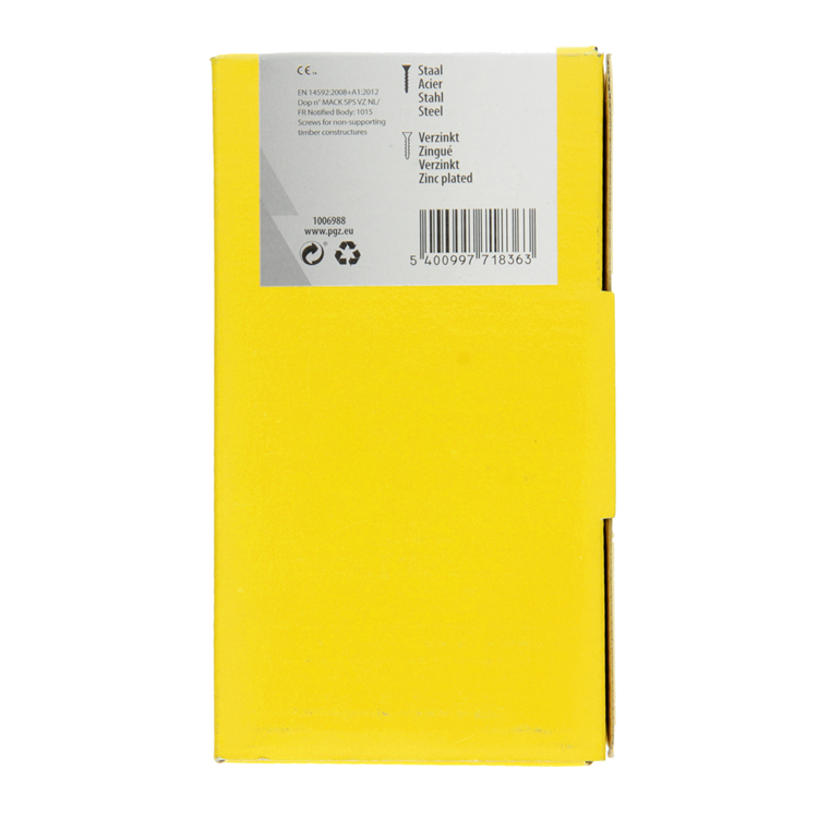 Load image into Gallery viewer, Mack 1006988 - spaanplaatschroef vz kop geelverzinkt 50st 6 x 150mm | 4 stuks