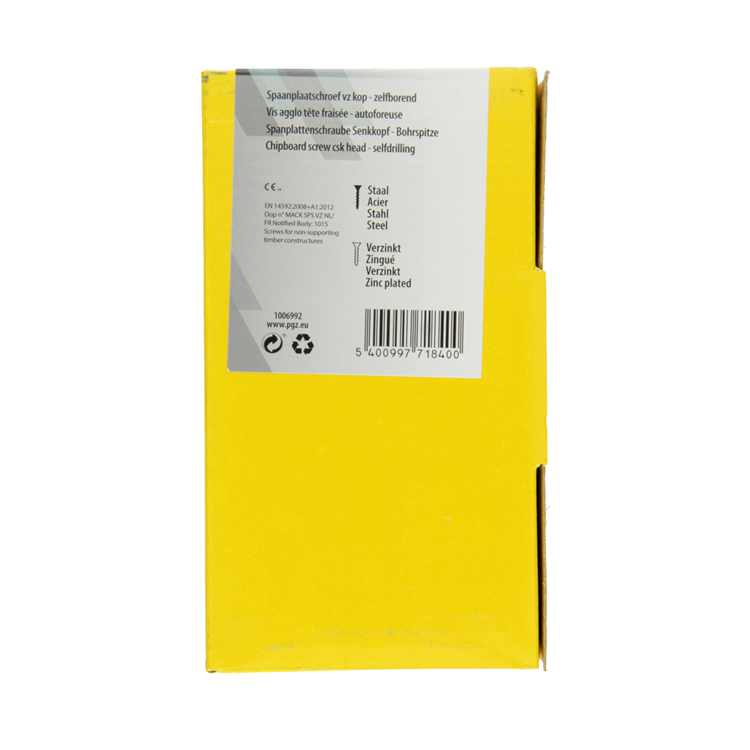 Afbeelding laden in galerijviewer, Mack 1006992 - spaanplschrf. vzkop-zelfb geelverzinkt 50st 6 x 130mm | 3 stuks