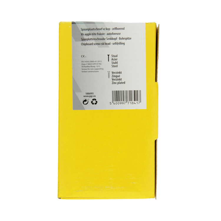 Load image into Gallery viewer, Mack 1006993 - spaanplschrf. vzkop-zelfb geelverzinkt 50st 6 x 140mm | 5 stuks