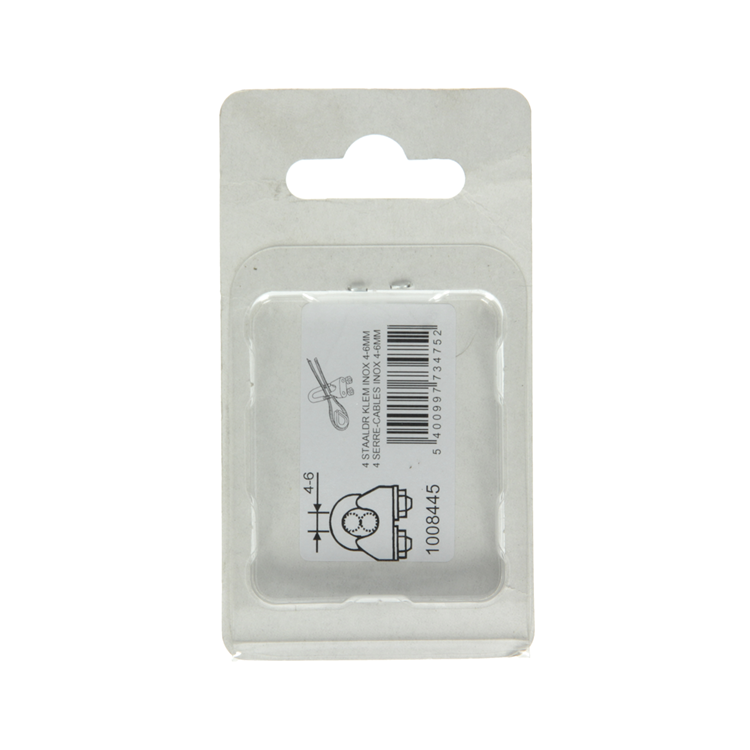 Afbeelding laden in galerijviewer, Mack 1008445 - 4 staaldraadklemmen 6mm inox | 10 stuks
