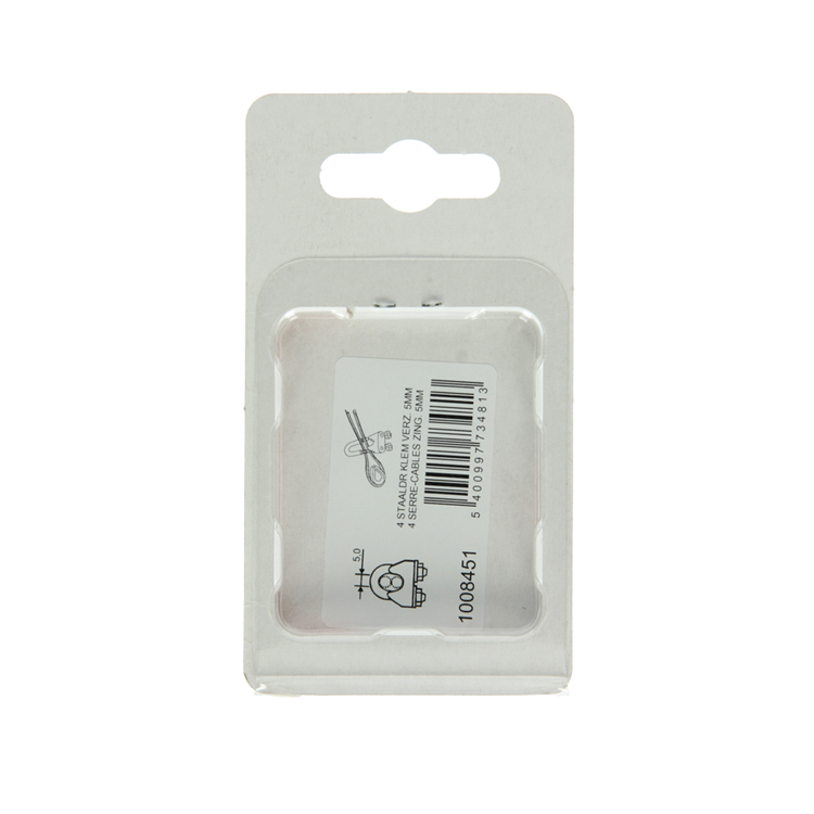 Load image into Gallery viewer, Mack 1008451 - 4 staaldraadklemmen 5mm verzinkt | 10 stuks