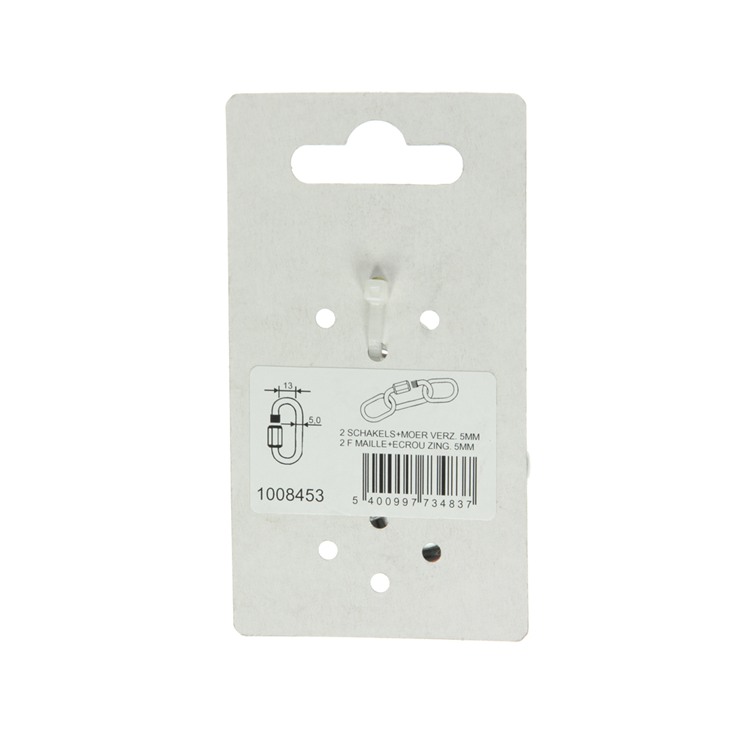 Load image into Gallery viewer, Mack 1008453 - 2 loze schakels + moer 5mm verzinkt | 10 stuks