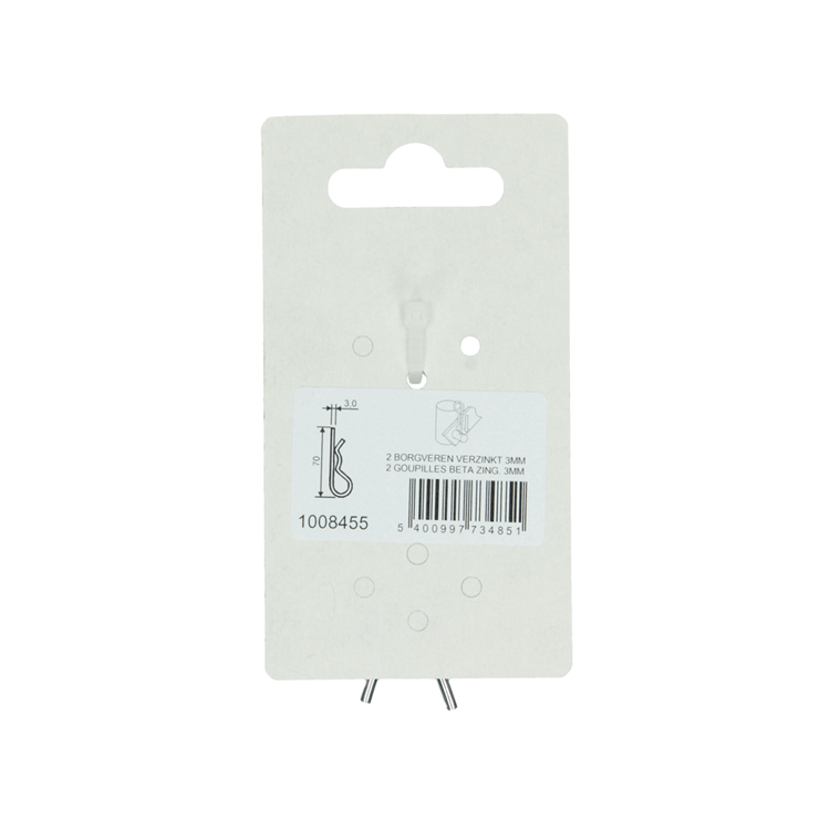 Load image into Gallery viewer, Mack 1008455 - 2 enkele borgveren 3mm verzinkt | 10 stuks
