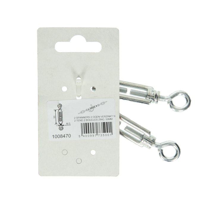 Load image into Gallery viewer, Mack 1008470 - 2 spanners 2 ogen m5 x 50mm verzinkt | 10 stuks
