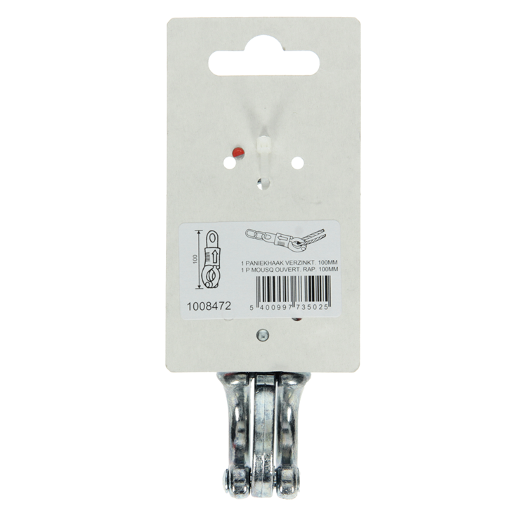 Load image into Gallery viewer, Mack 1008472 - 1 paniekhaak 100mm verzinkt | 5 stuks