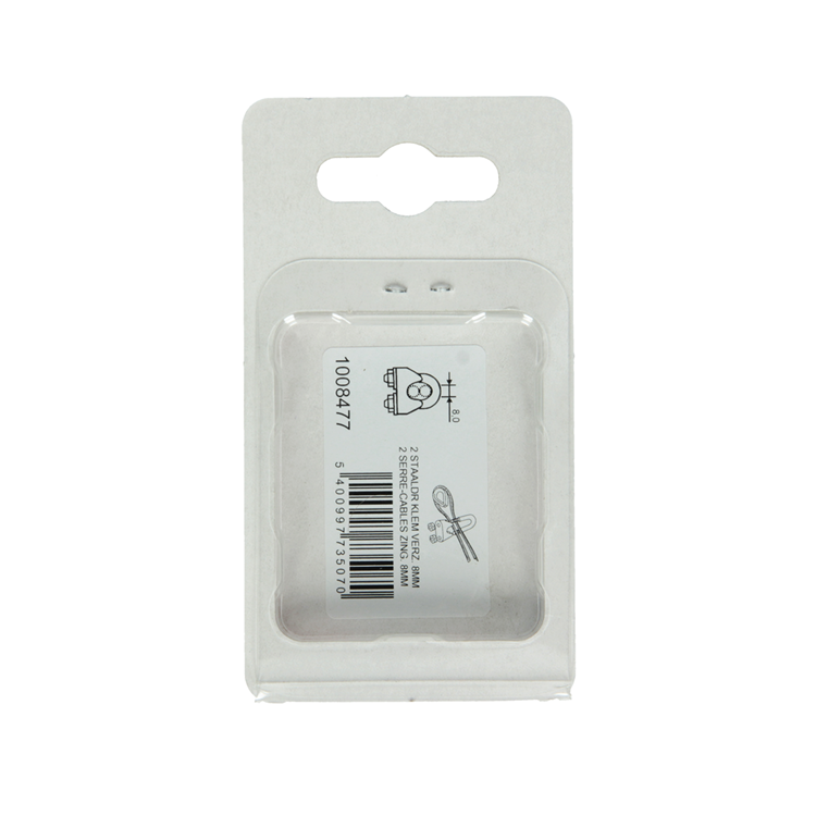 Load image into Gallery viewer, Mack 1008477 - 2 staaldraadklemmen 8mm verzinkt | 10 stuks