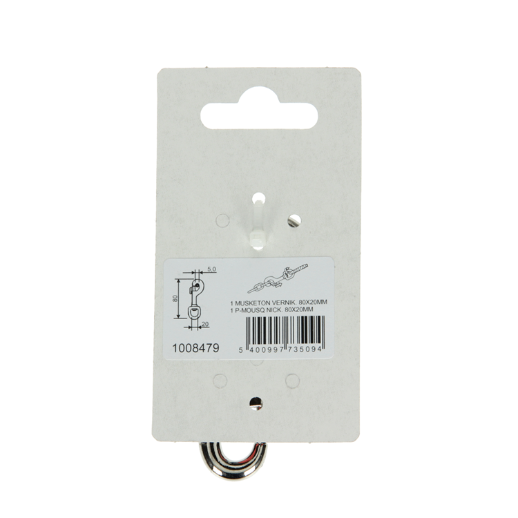 Load image into Gallery viewer, Mack 1008479 - 1 musketonhaak 20 x 80mm vernikkeld | 10 stuks