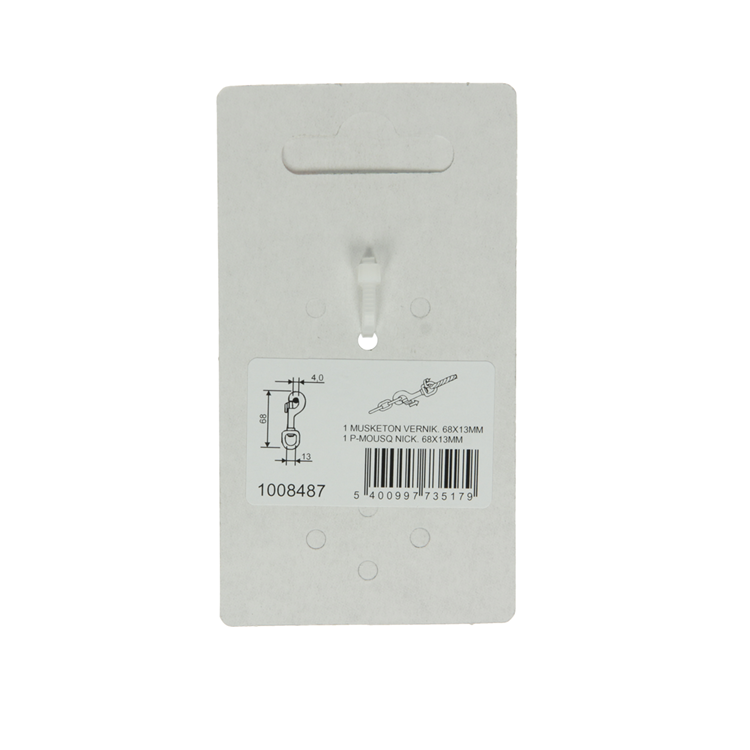 Load image into Gallery viewer, Mack 1008487 - 1 musketonhaak 13 x 68mm vernikkeld | 10 stuks