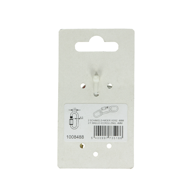 Load image into Gallery viewer, Mack 1008488 - 2 loze schakels + moer 4mm verzinkt | 10 stuks