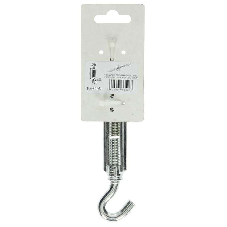 Load image into Gallery viewer, Mack 1008496 - 1 spanner oog + haak m10 x 80mm verzinkt | 10 stuks