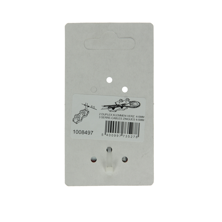 Load image into Gallery viewer, Mack 1008497 - 2 staaldraadklemmen 5mm duplex verzinkt | 10 stuks