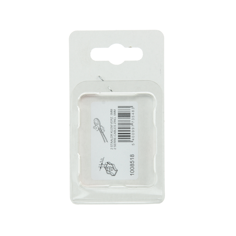 Load image into Gallery viewer, Mack 1008518 - 2 staaldraadklemmen 5mm simplex verzinkt | 10 stuks