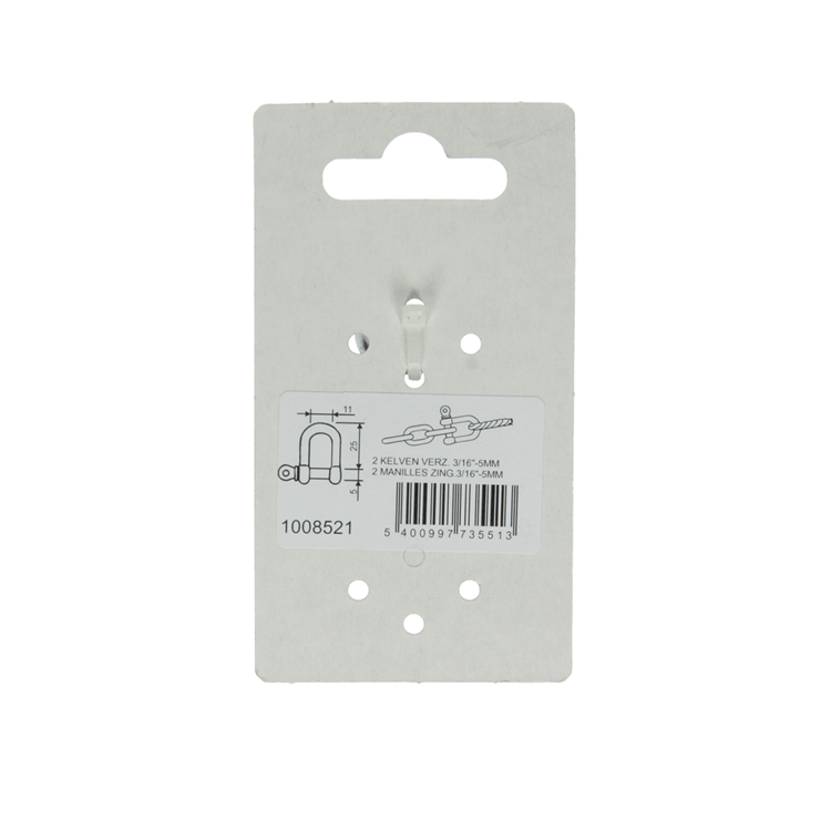Load image into Gallery viewer, Mack 1008521 - 2 kelven recht 5mm verzinkt | 10 stuks