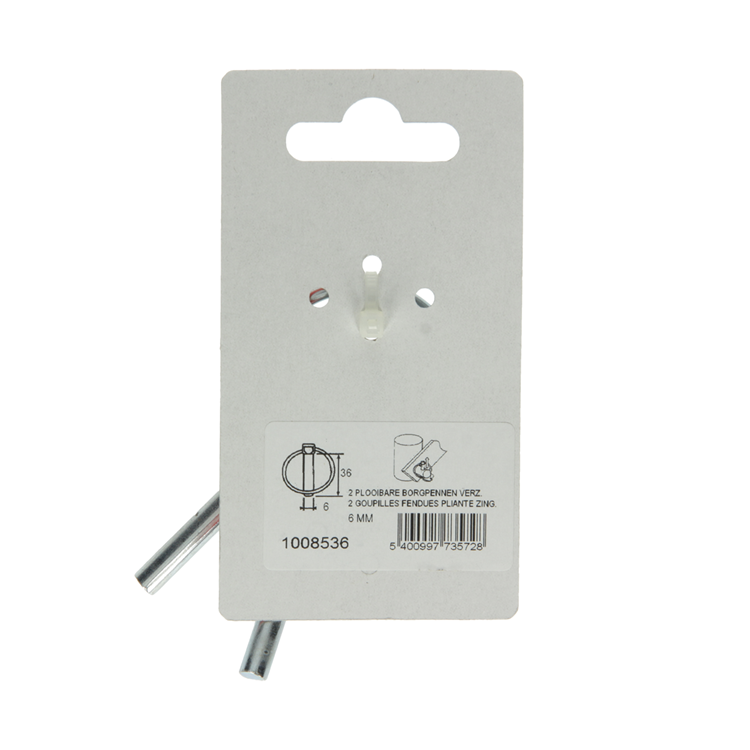 Load image into Gallery viewer, Mack 1008536 - 2 plooibare borgpennen 6mm verzinkt | 10 stuks