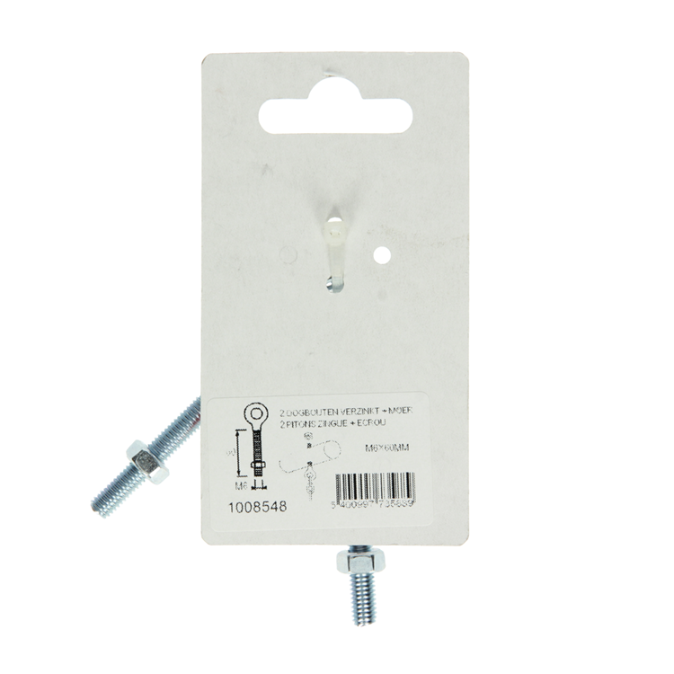 Load image into Gallery viewer, Mack 1008548 - 2 oogbouten + moer m6 x 60mm verzinkt | 10 stuks