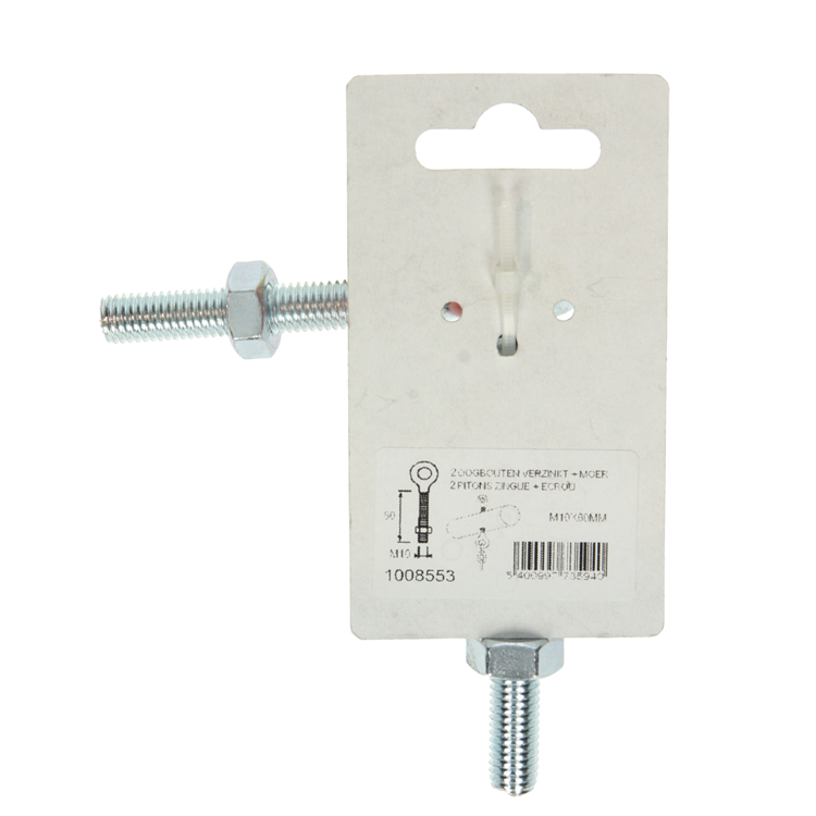 Load image into Gallery viewer, Mack 1008553 - 2 oogbouten + moer m10 x 60mm verzinkt | 10 stuks