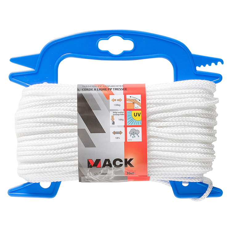 Load image into Gallery viewer, Mack 1013961 - multilon touw wit haspel 3mm 30m | 5 stuks
