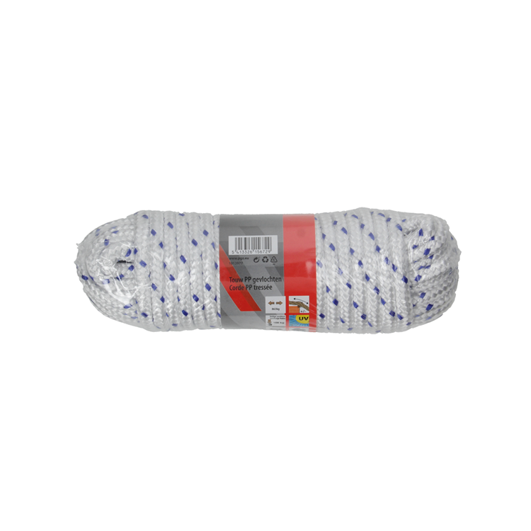 Load image into Gallery viewer, Mack 1013977 - pp gevlochten wit blauw streng8mm 15m | 5 stuks