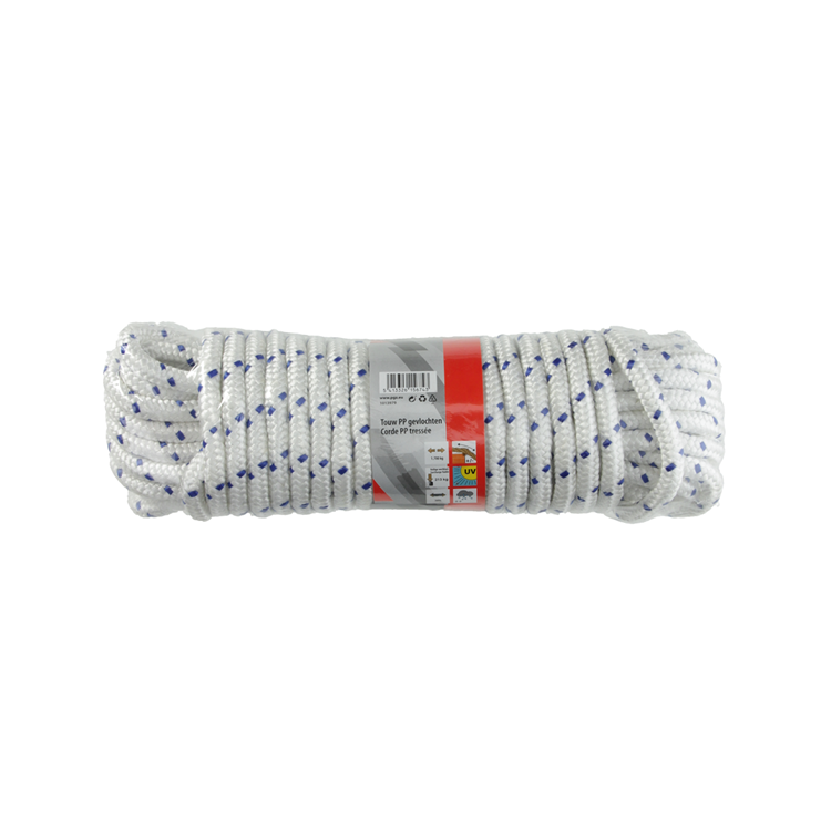 Load image into Gallery viewer, Mack 1013979 - pp gevlochten wit blauw streng12mm 15m | 5 stuks