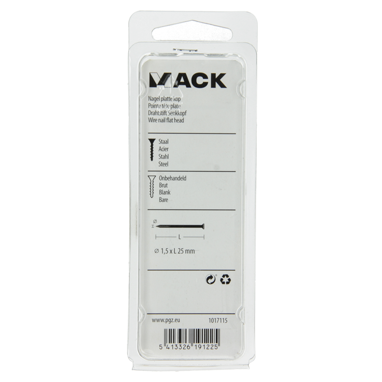 Load image into Gallery viewer, Mack 1017115 - nagel platte kop 100 gr 1,5 x 25 mm | 5 stuks
