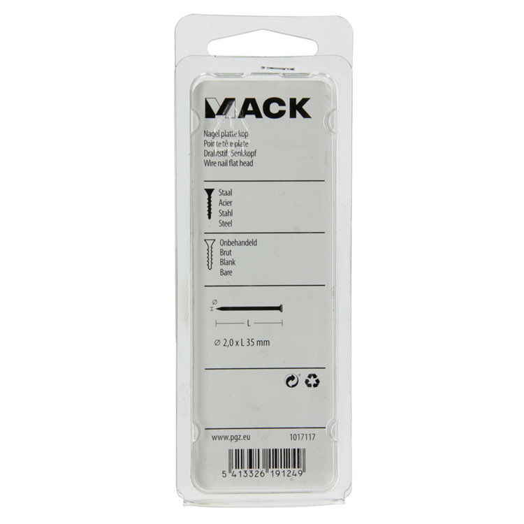 Load image into Gallery viewer, Mack 1017117 - nagel platte kop 100 gr 2,0 x 35 mm | 5 stuks