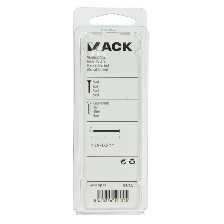 Load image into Gallery viewer, Mack 1017123 - nagel platte kop 130 gr 3,0 x 65 mm | 5 stuks