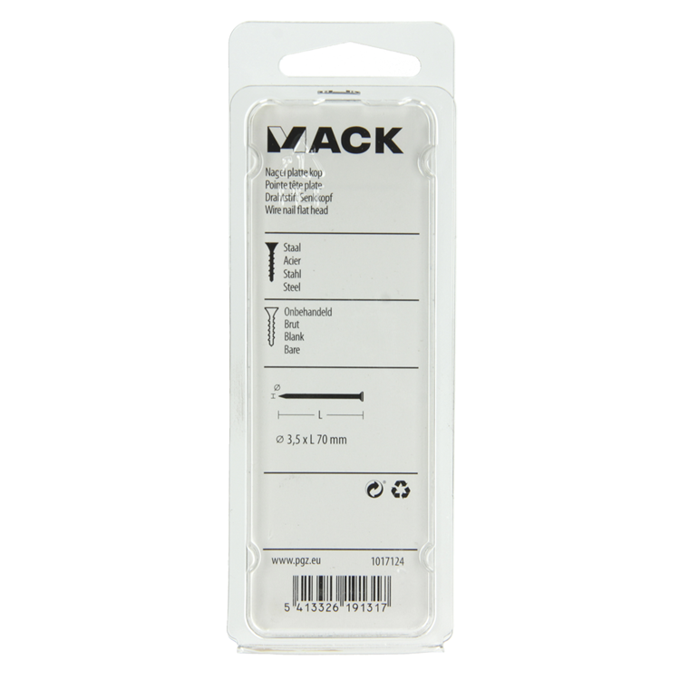 Load image into Gallery viewer, Mack 1017124 - nagel platte kop 150 gr 3,5 x 70 mm | 5 stuks
