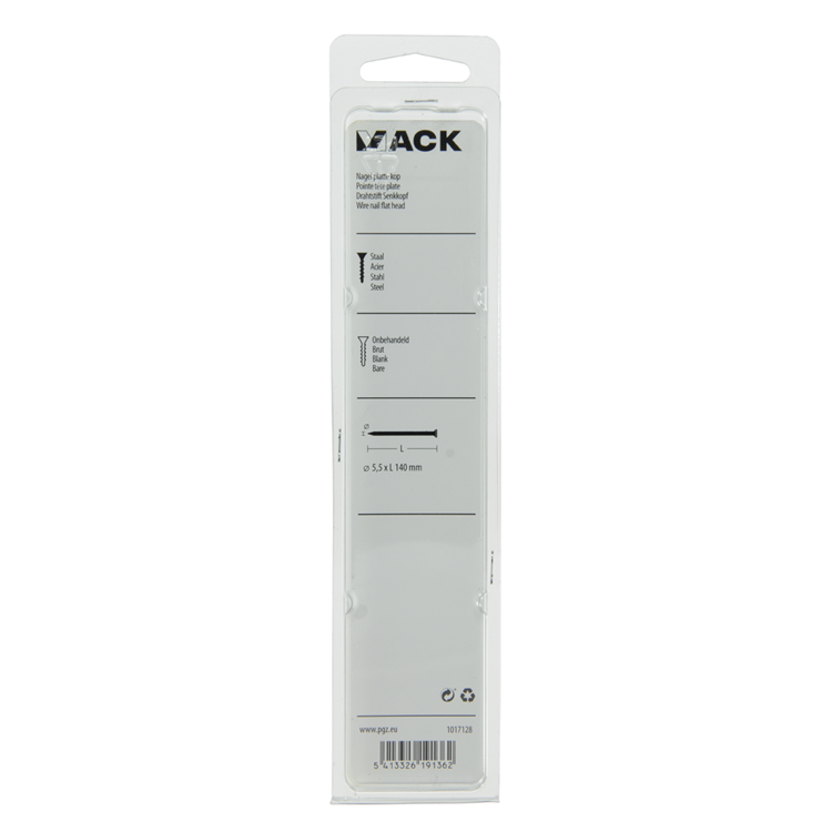 Load image into Gallery viewer, Mack 1017128 - nagel platte kop 180 gr 5,5 x 140 mm | 10 stuks