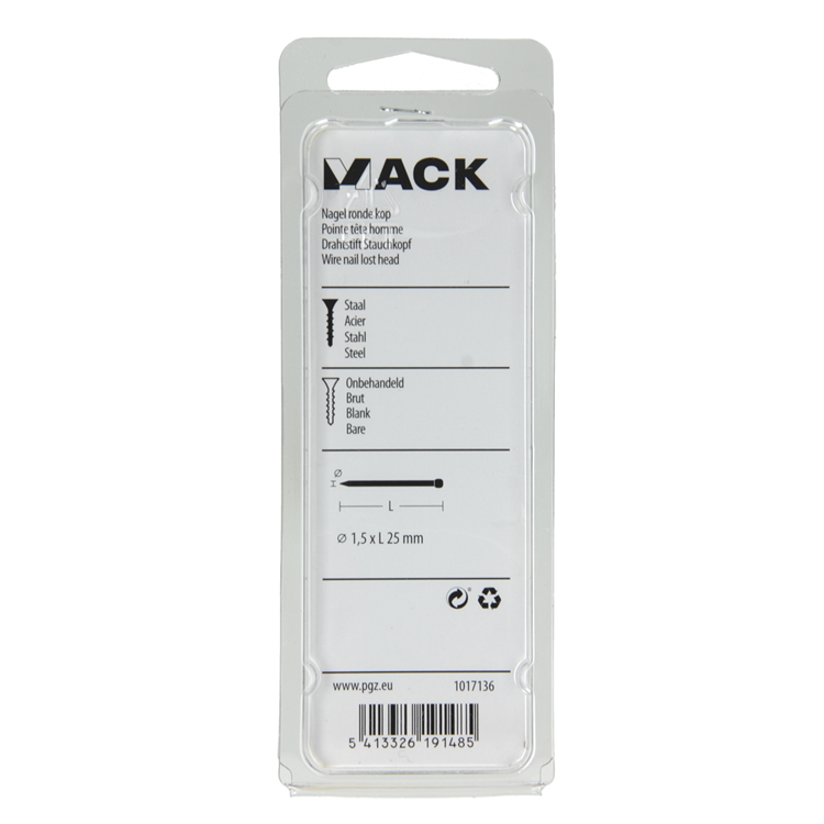 Load image into Gallery viewer, Mack 1017136 - nagel ronde kop 100 gr 1,5 x 25 mm | 5 stuks