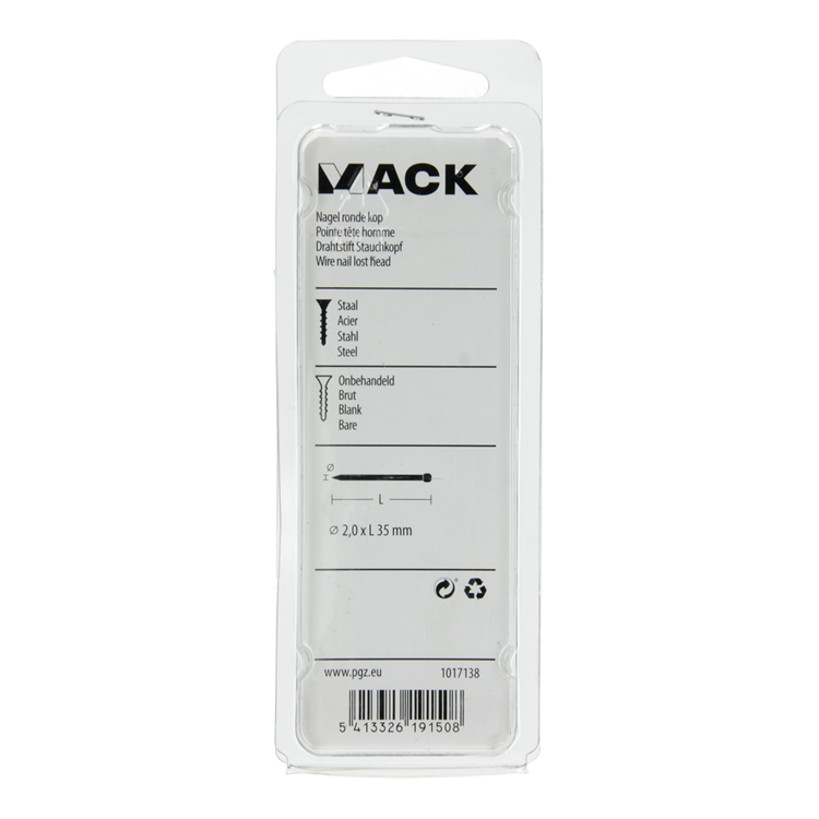 Load image into Gallery viewer, Mack 1017138 - nagel ronde kop 100 gr 2,0 x 35 mm | 5 stuks