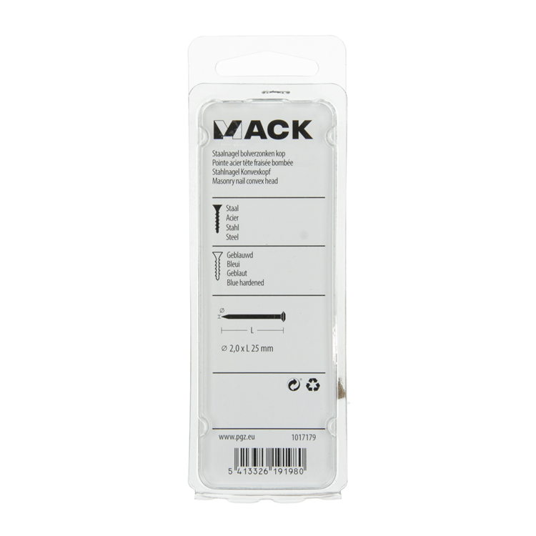 Load image into Gallery viewer, Mack 1017179 - staalnagel bvk staal geblauwd 40 gr 2,0 x 25 mm | 10 stuks